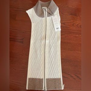 Veronica Beard Ivory Camel Dickey Tista One size